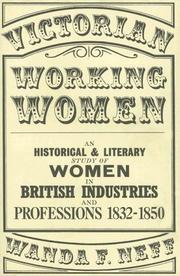 Front cover of Victorian Working Women by Wanda F. Neff