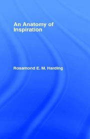 Front cover of Anatomy of Inspiration by Rosamond E.M. Harding