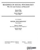 Front cover of Readings in social psychology by Steven Fein