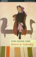 Cover of Return to yesterday by Ford Madox Ford