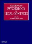 Front cover of Handbook of psychology in legal contexts by Ray Bull