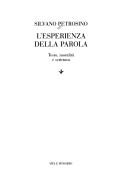 Cover of L' esperienza della parola by Silvano Petrosino