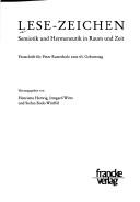 Cover of Lese-Zeichen by Peter Rusterholz