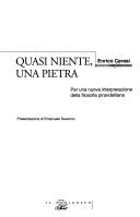 Front cover of Quasi niente, una pietra by Enrico Cerasi