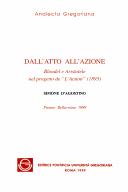 Front cover of Dall'atto all'azione by Simone D'Agostino