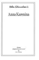 Cover of Helen Edmundson's Anna Karenina by Helen Edmundson