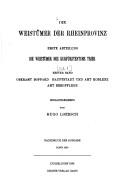 Front cover of Weistumer des Kurfurstentums Trier / Bd. 1 by Hugo Loersch