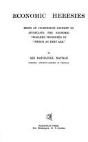 Front cover of Economic heresies by Nathan, Nathaniel Sir