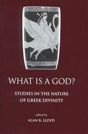 Cover of What is a god? by Alan B. Lloyd