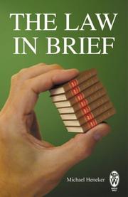 Cover of The Law in Brief by Michael Heneker