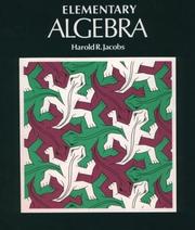 Cover of Elementary algebra by Harold R. Jacobs