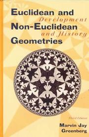 Front cover of Euclidean and non-Euclidean geometries by Marvin J. Greenberg