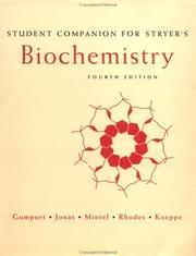 Front cover of Student companion for Stryer's Biochemistry by Richard I. Gumport