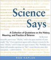 Cover of Science says by Rob Kaplan