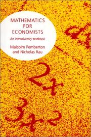 Cover of Mathematics for Economists by Malcolm Pemberton