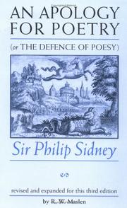 Front cover of An apology for poetry, or, The defence of poesy by Sir Philip Sidney
