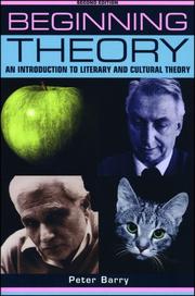 Cover of Beginning theory by Peter Barry