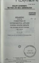Cover of Hollow government by United States. Congress. Senate. Committee on Governmental Affairs.
