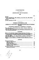 Front cover of Adequacy of the fiscal year 1999 Defense Health Program budget by United States. Congress. House. Committee on National Security. Military Personnel Subcommittee.