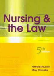 Front cover of Nursing & the law by Patricia Staunton