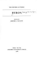 Cover of Byron by Lord Byron