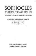 Cover of Three tragedies by Sophocles