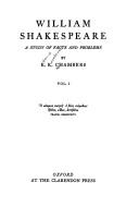 Cover of William Shakespeare by E. K. Chambers