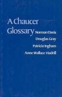Cover of A Chaucer glossary by Davis, Norman