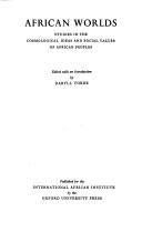Cover of African worlds by Cyril Daryll Forde