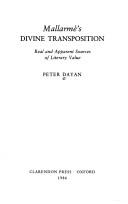 Cover of Mallarmé's 'divine transposition' by Peter Dayan