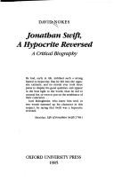 Cover of Jonathan Swift, A Hypocrite Reversed by David Nokes
