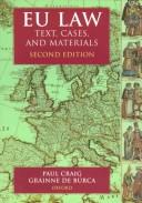 Cover of EU law by P. P. Craig