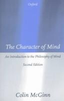 Front cover of The character of mind by Colin McGinn