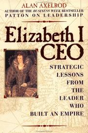 Cover of Elizabeth I CEO by Alan Axelrod