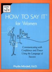 Front cover of How to say it for women by Phyllis Mindell