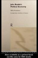 Cover of John Ruskin's political economy by Willie Henderson