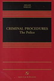 Cover of Criminal procedures--the police by Miller, Marc