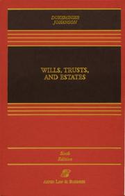 Cover of Wills, trusts, and estates by Jesse Dukeminier