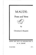 Cover of Maude by Christina Georgina Rosetti