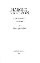 Cover of Harold Nicolson by James Lees-Milne