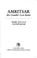 Cover of Amritsar by Mark Tully