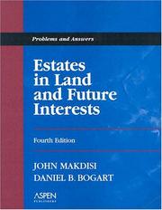 Cover of Estates in land and future interests by John Makdisi