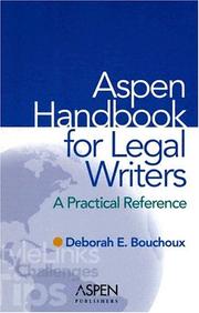 Cover of Aspen Handbook For Legal Writers by Deborah E. Bouchoux