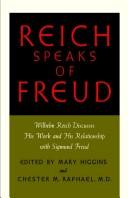 Front cover of Reich speaks of Freud by Wilhelm Reich