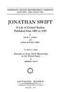 Cover of Jonathan Swift by Louis A. Landa