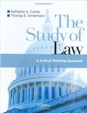 Cover of The study of law by Katherine A. Currier