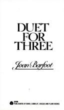 Cover of Duet for three by Joan Barfoot