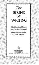 Front cover of The Sound of writing by Alan Cheuse