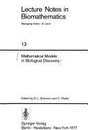 Front cover of Mathematical models in biological discovery by Charles Walter