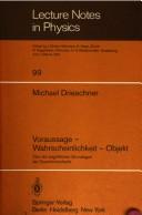 Cover of Voraussage, Wahrscheinlichkeit, Objekt by M. Drieschner